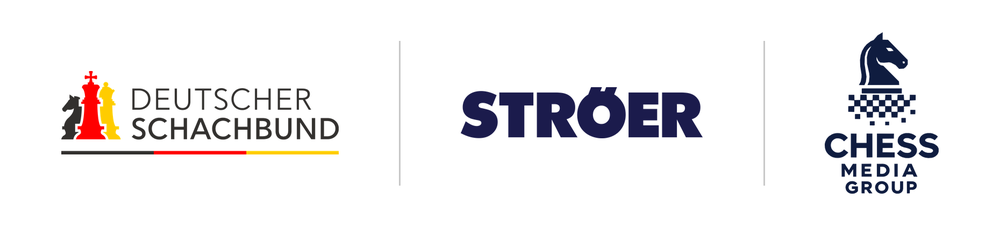 Logoleiste: Deutscher Schachbund, Ströer und Chess Media Group